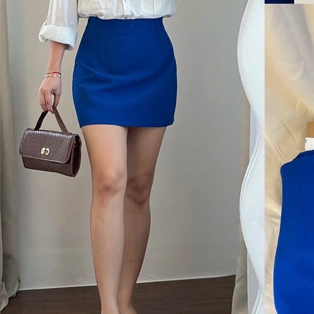 Zara Cobalt Blue Mini Skirt